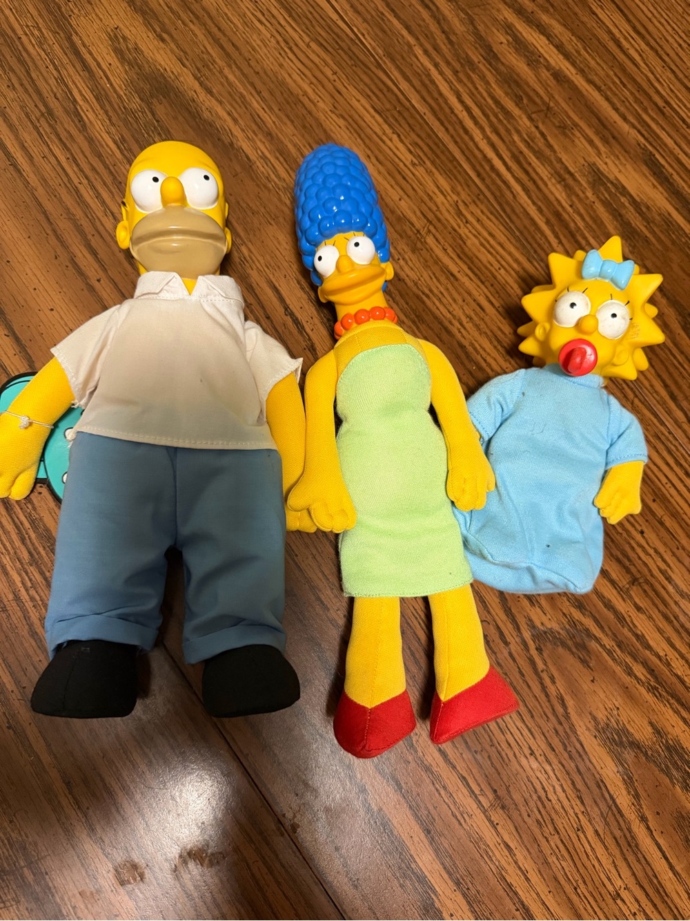 Licensed Yellow Family Plush Toy Set - Homer, Marge & Maggie - Yellow/Blue/Green